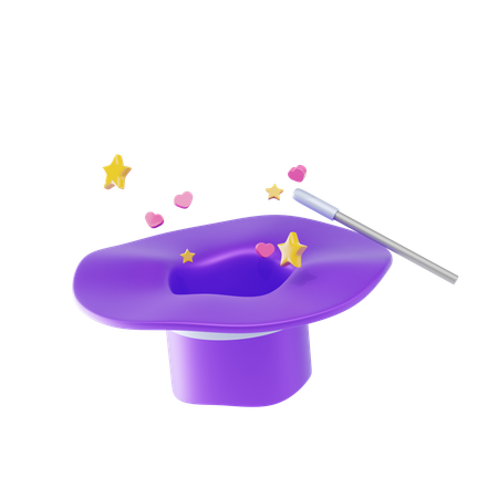 Chapéu mágico  3D Icon