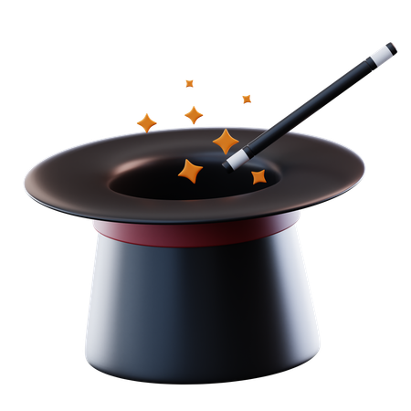 Chapéu mágico  3D Icon