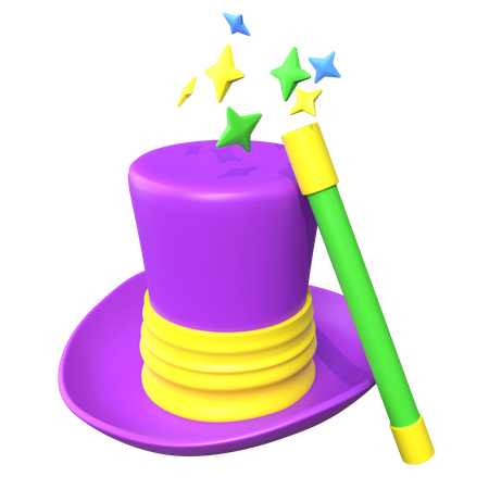 Chapéu mágico  3D Icon