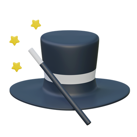 Chapéu mágico  3D Icon