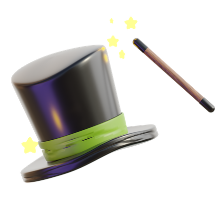 Chapéu mágico  3D Icon