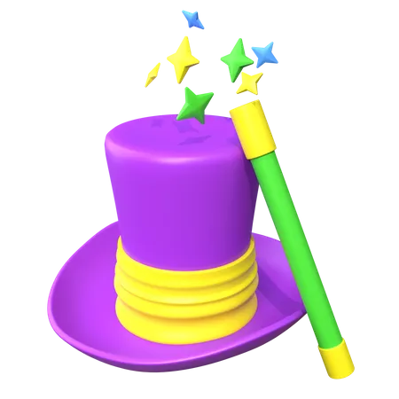 Chapéu mágico  3D Icon