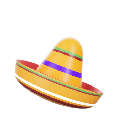 Chapéu mexicano 01  3D Icon