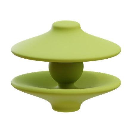 Chapéus duplos com esfera  3D Icon