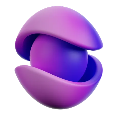 Chapéus duplos com formato de esfera  3D Icon
