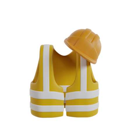 Chaqueta de seguridad  3D Icon
