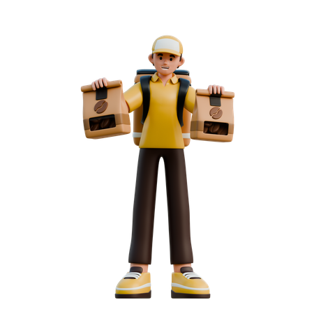 Character Delivery Person  3D Icon