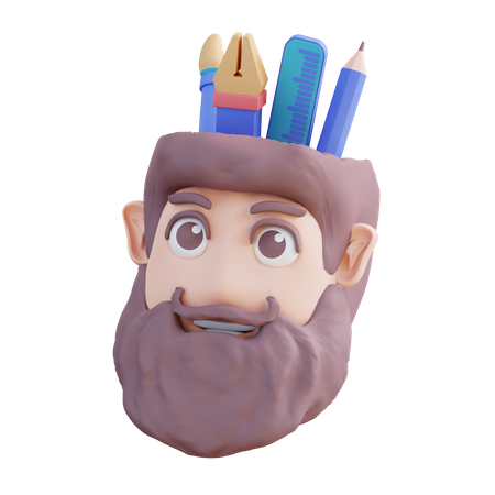 Character Get Idea  3D Icon