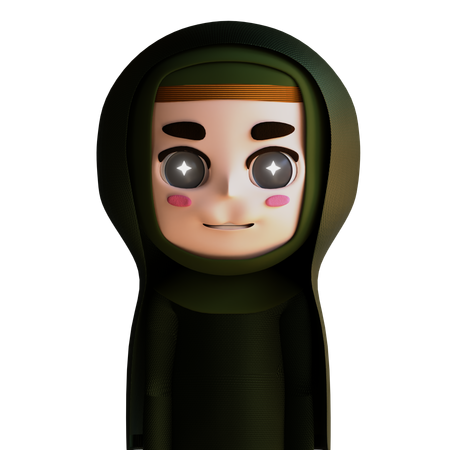 Character Woman Ramadhan  3D Icon