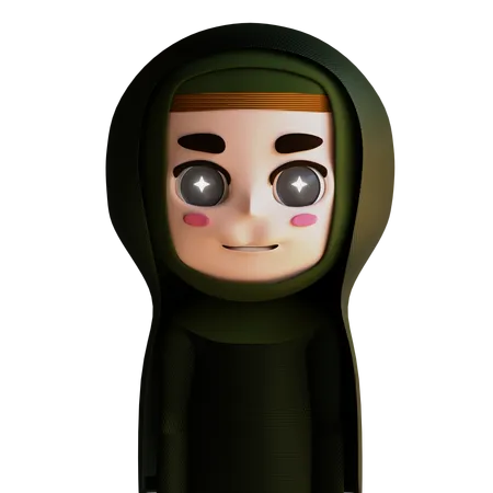 Character Woman Ramadhan  3D Icon