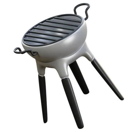 Charcoal Grill 3 D Icon Illustration For Web App Etc 3D Icon