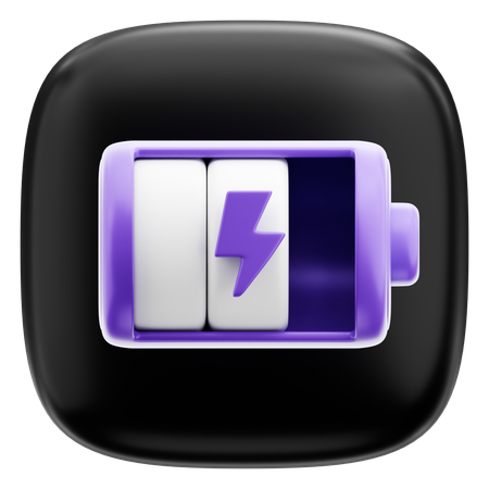 Batterie en charge  3D Icon