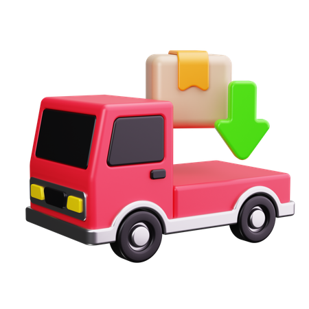 Chargement de marchandises par camion  3D Icon