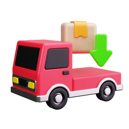 Chargement de marchandises par camion  3D Icon