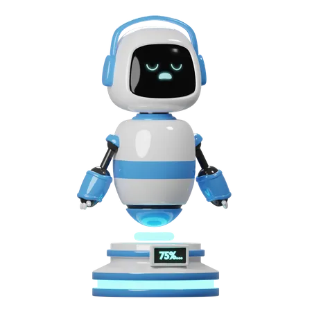 Chargement de robot mignon  3D Icon