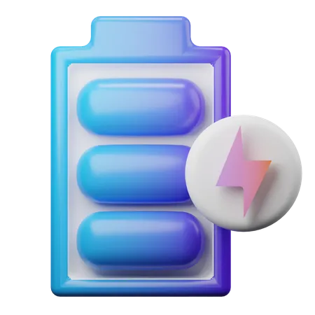 Charging Battery  3D Illustration