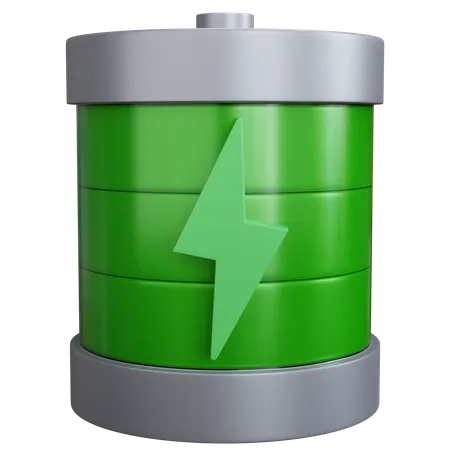 3 D Rendering Battery Being Charged With Lightning Icon Isolated 3D Icon