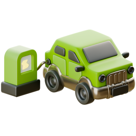 充電中の車  3D Icon