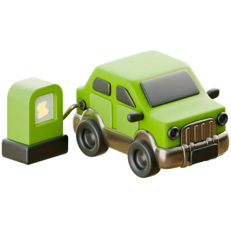 充電中の車  3D Icon