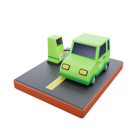 Charging Car  3D Icon