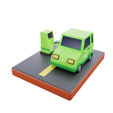 Charging Car  3D Icon