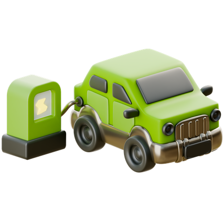 Charging Car  3D Icon