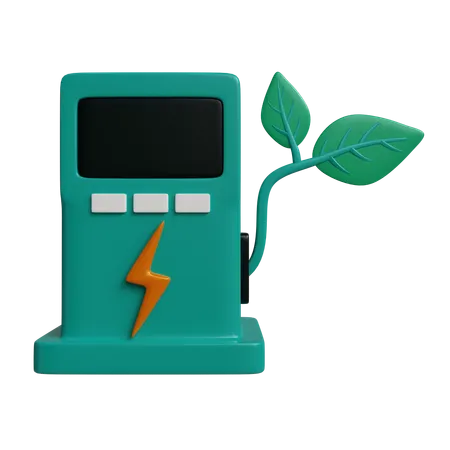 Charging Renewable  3D Icon