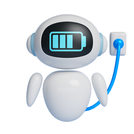 Charging Robot  3D Icon