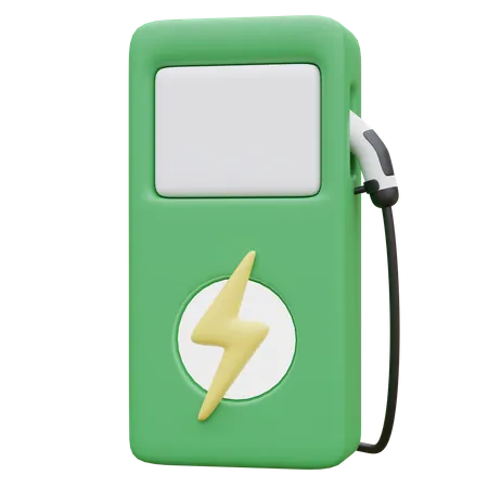 Green Energy Charging Station 3 D Icon Illustration 3D Icon