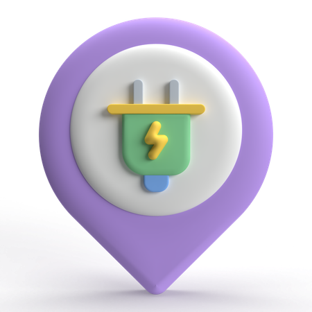 Charging Station Location  3D Icon