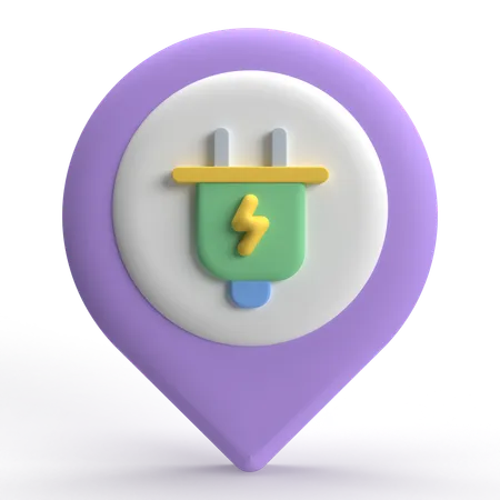 Charging Station Location  3D Icon