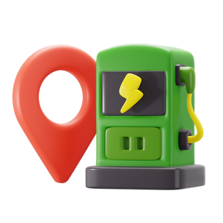 Charging Station Location  3D Icon