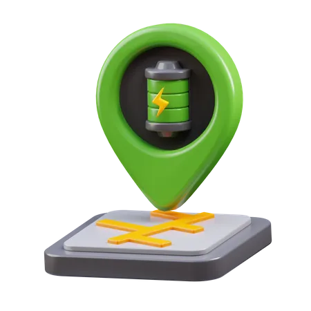 Charging Station Location  3D Icon