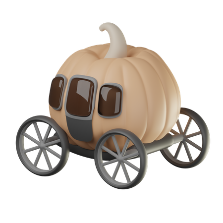 Chariot de citrouille  3D Icon