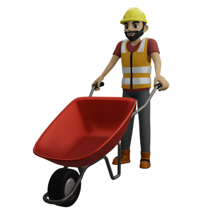 Chariot de construction  3D Illustration