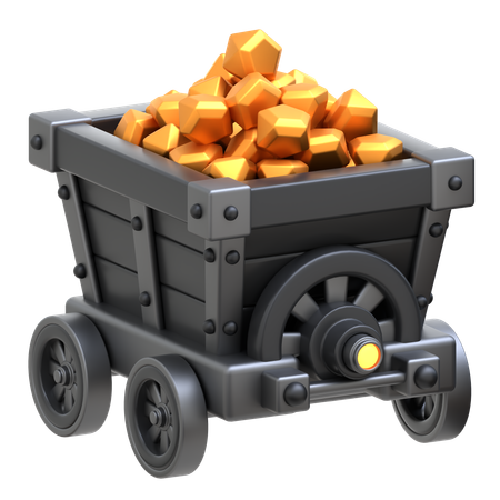 Chariot de mine  3D Icon
