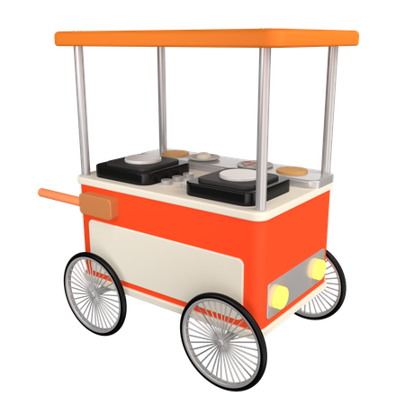 Chariot de nourriture de rue  3D Icon