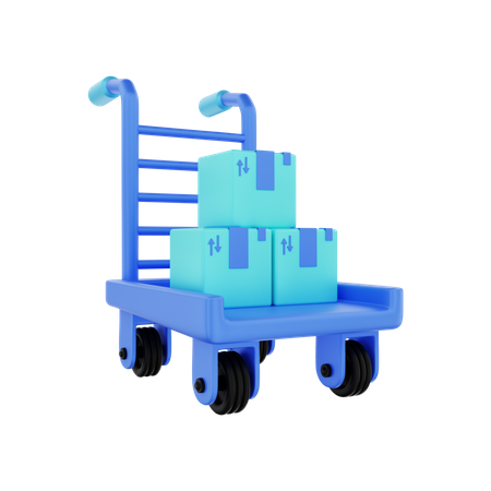 Chariot logistique  3D Illustration