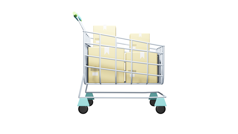 Chariot logistique  3D Illustration