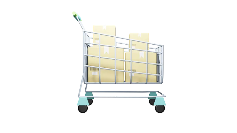 Chariot logistique  3D Illustration