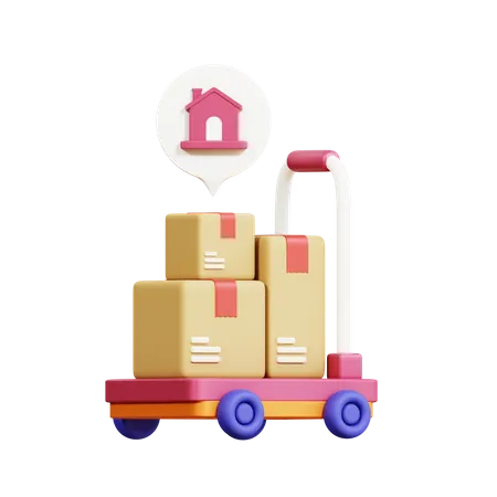 Chariot logistique  3D Icon