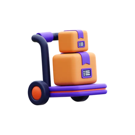 Chariot logistique  3D Icon