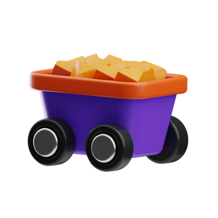 Chariot minier  3D Icon