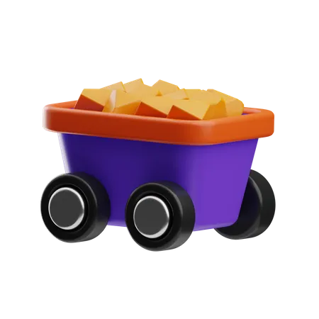 Chariot minier  3D Icon