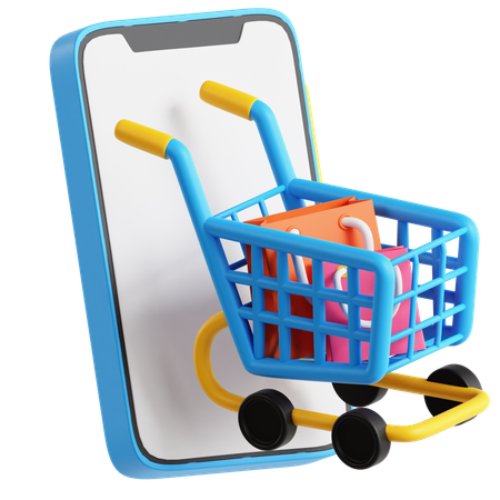 Chariot mobile plein  3D Icon
