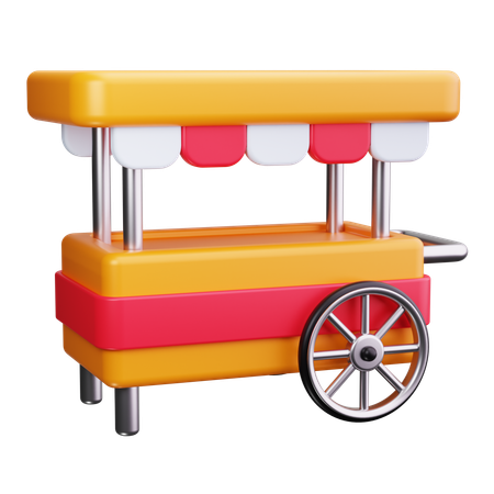 Chariot de vendeur ambulant  3D Icon