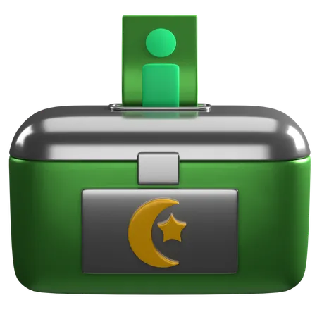 3 D Render Charity Box Illustration 3D Icon