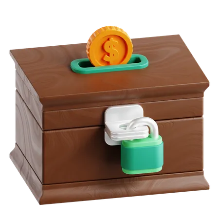 Charity Box 3 D Icon 3D Icon