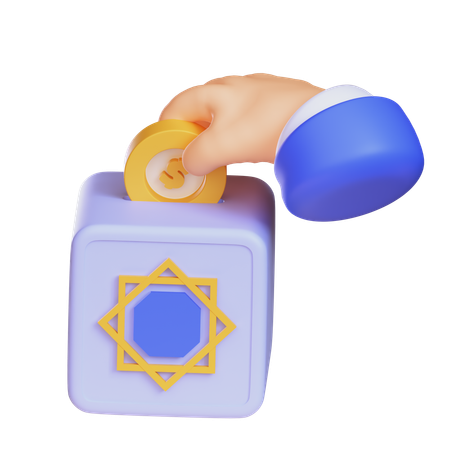 자선 상자  3D Icon