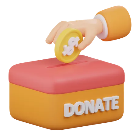 Charity Box  3D Icon